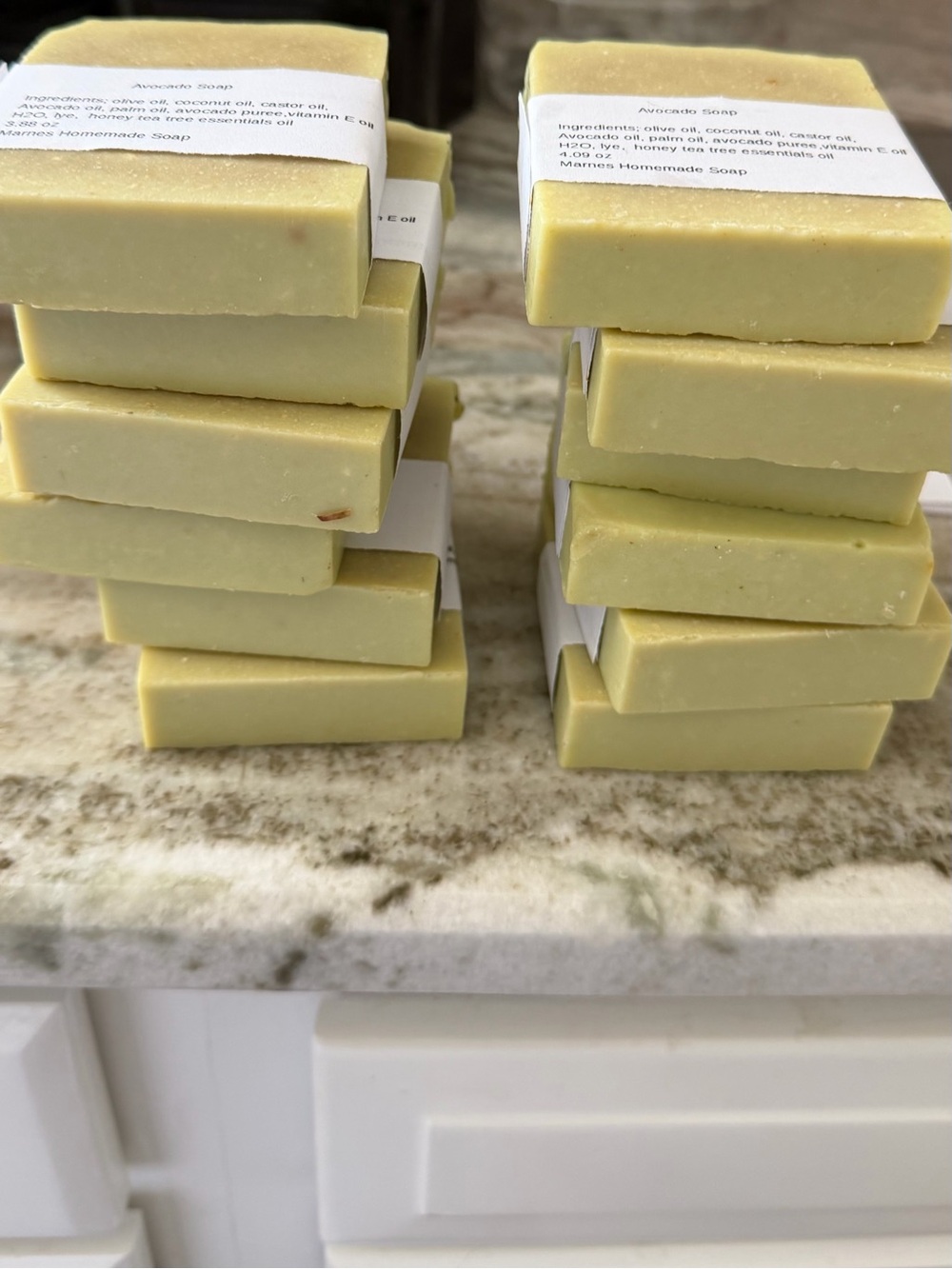 Handmade Avocado Soap Bars - Soft Green